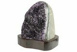 Amethyst Cluster With Wood Base - Uruguay #256647-1